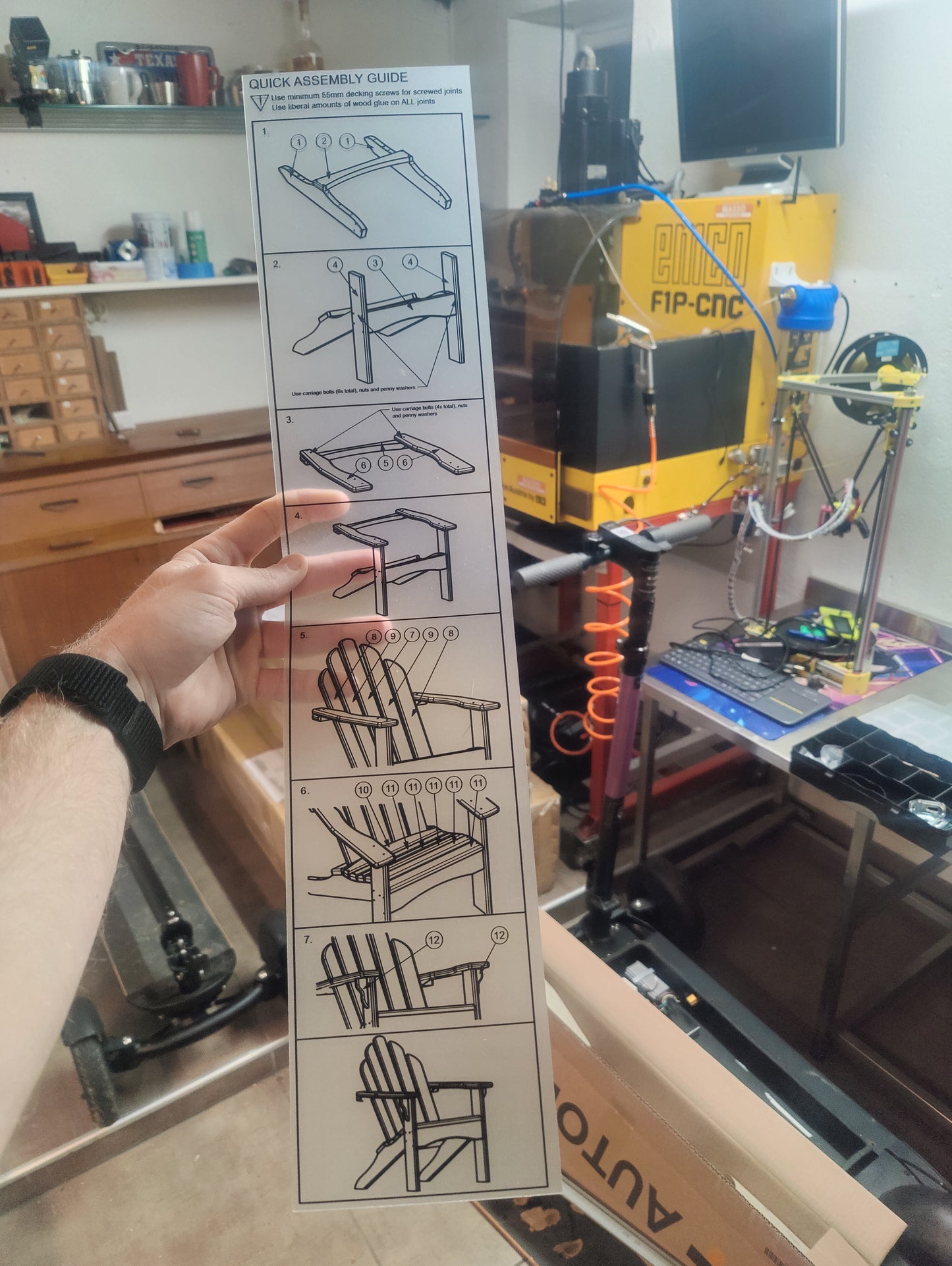 Adirondack DIY Maler, voksen *GRATIS fotskammel inkludert!*