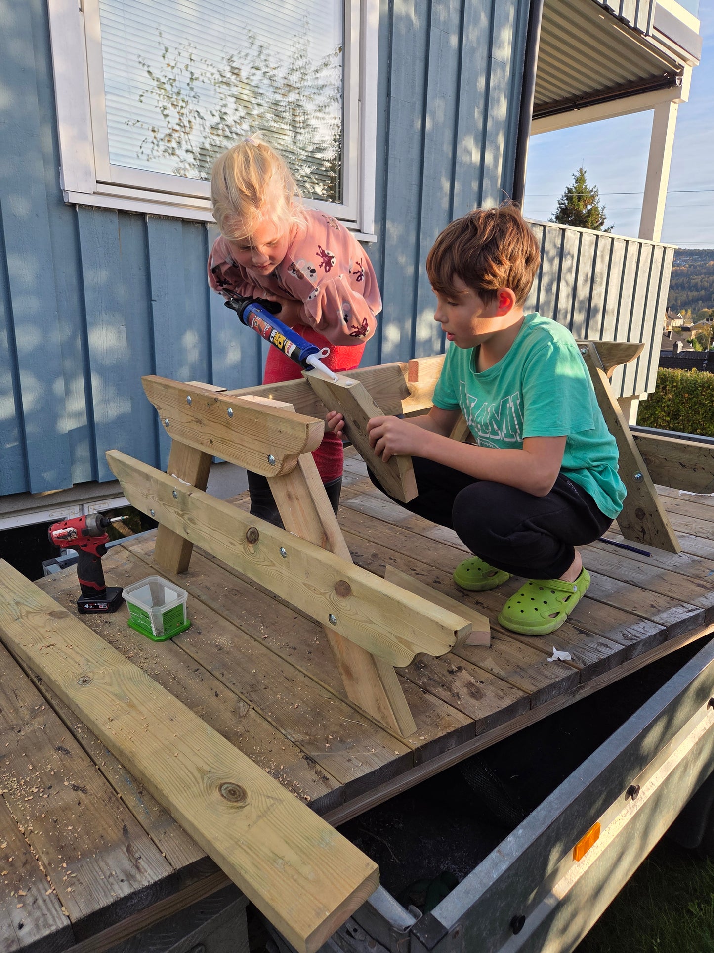 Piknikbord Barn DIY maler