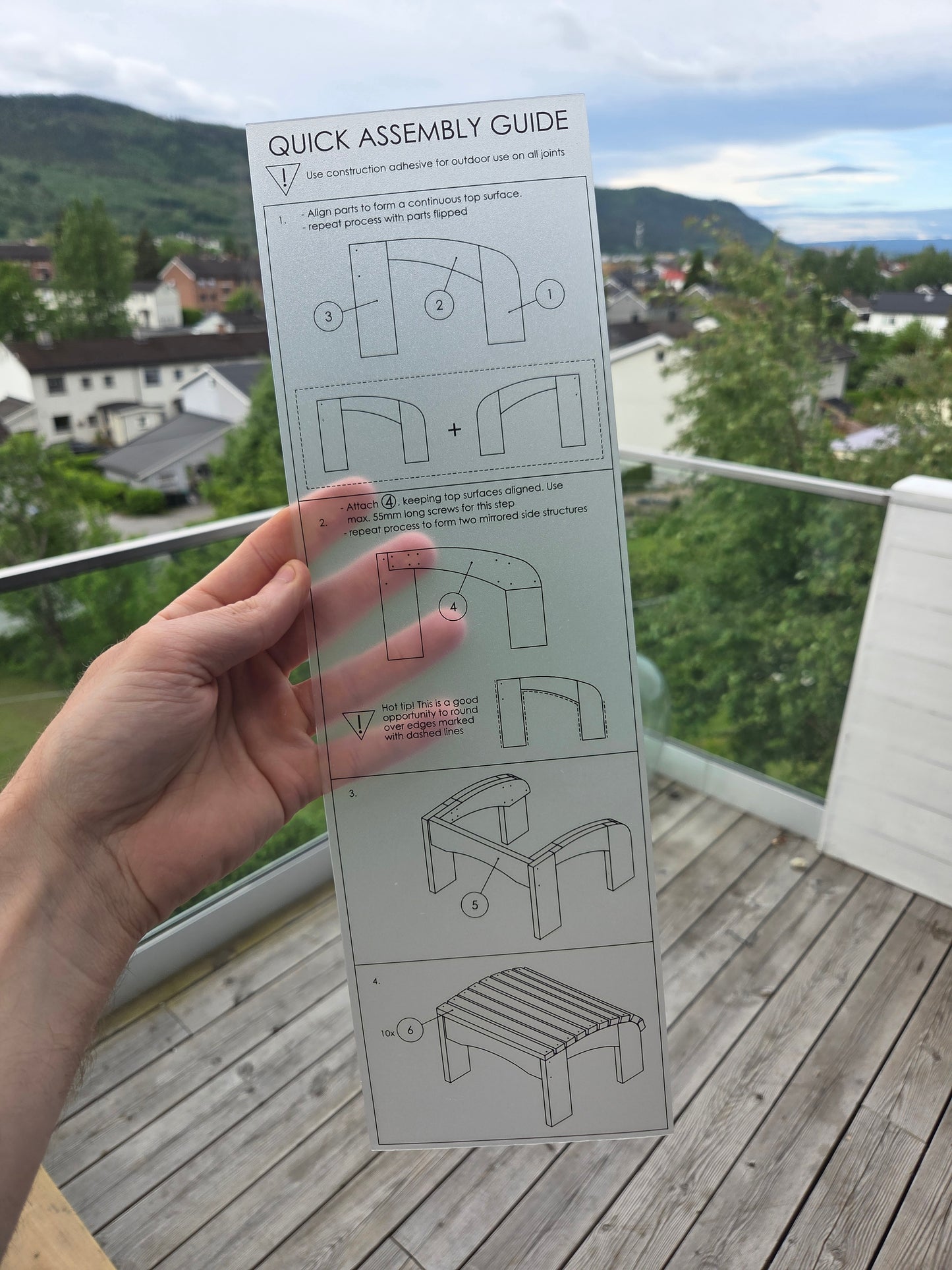 Fotskammel Adirondack DIY Maler